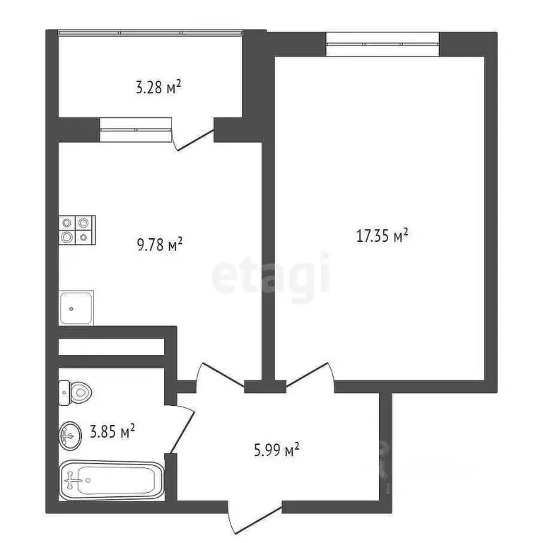 1-к кв. Москва 6-я Радиальная ул., 7/1к2 (39.0 м) - Фото 0