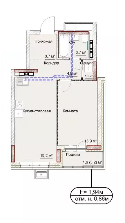 2-к кв. Удмуртия, Ижевск ул. Карла Либкнехта, 46 (47.9 м) - Фото 1