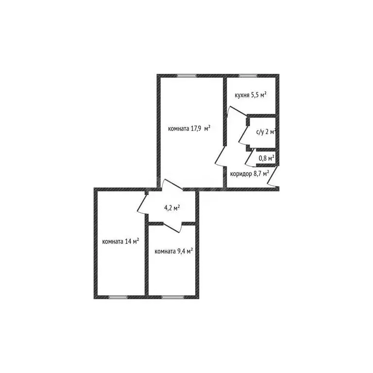 3-комнатная квартира: станица Гиагинская, Международная улица, 33 ... - Фото 1