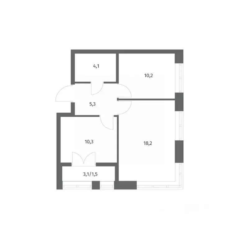 2-к кв. Ленинградская область, Ломоносовский район, Аннинское ... - Фото 1