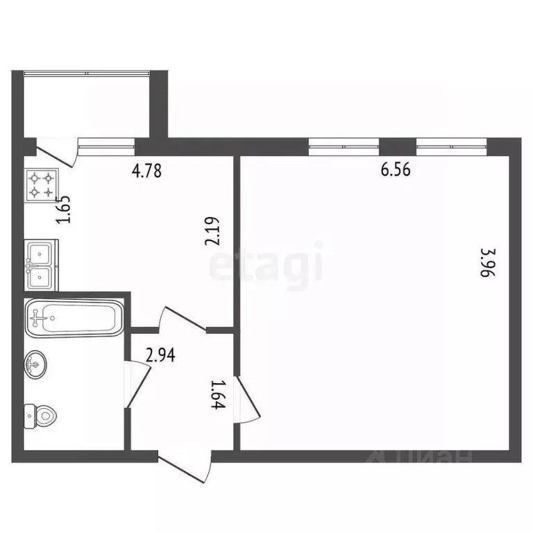 1-к кв. Ленинградская область, Приозерский район, Плодовское с/пос, ... - Фото 2