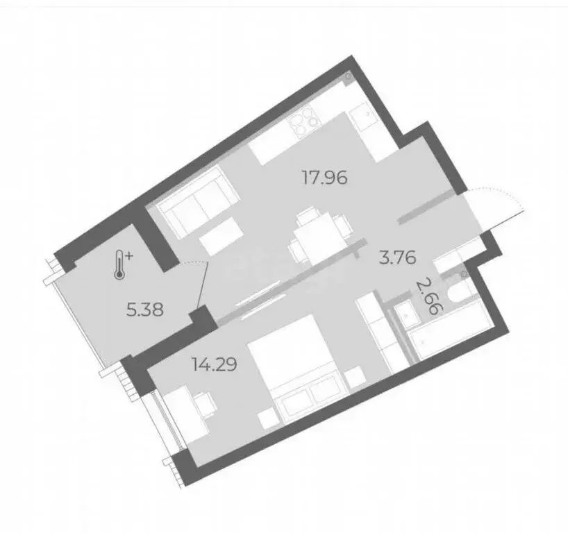 2-комнатная квартира: Санкт-Петербург, набережная Миклухо-Маклая, 3к1 ... - Фото 1