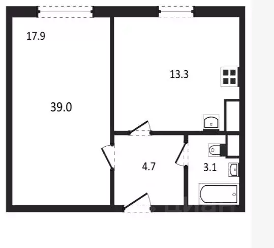 1-к кв. Волгоградская область, Городищенский район, Царицынское с/пос, ... - Фото 1