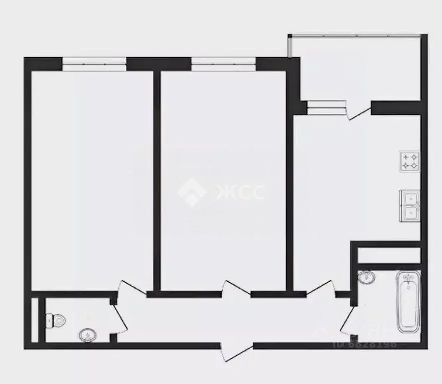 2-к кв. Московская область, Одинцово ул. Сколковская, 9А (53.0 м) - Фото 2