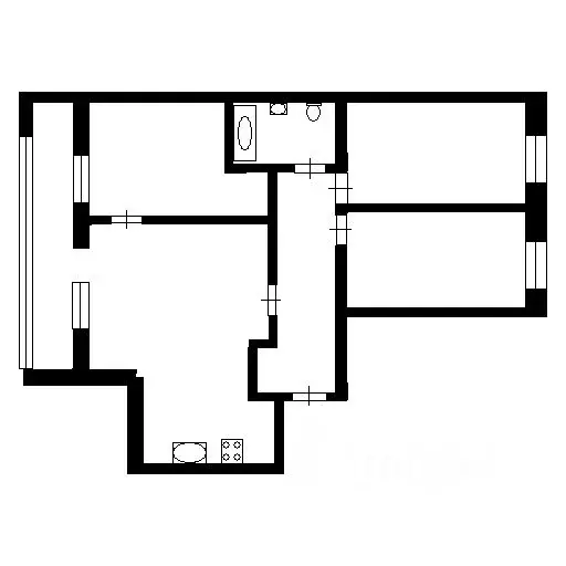 3-к кв. Красноярский край, Красноярск ул. Куйбышева, 97Г (77.1 м) - Фото 1