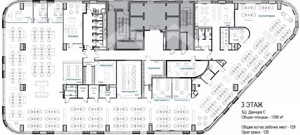 Помещение свободного назначения в Москва ул. Двинцев, 12к1С (1269 м) - Фото 2