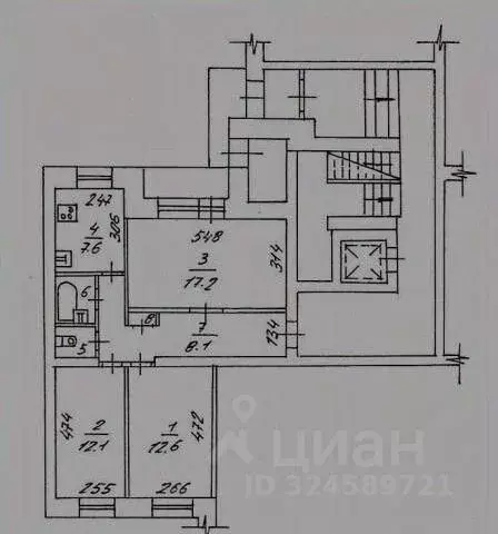 3-к кв. Новосибирская область, Новосибирск Сибирская ул., 51 (63.4 м) - Фото 2