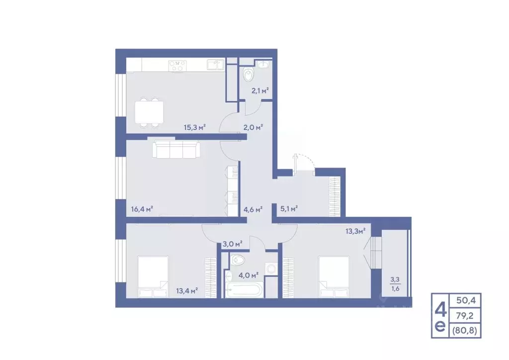 4-к кв. Москва, Москва, Троицк Ветеран-1А СНТ,  (80.8 м) - Фото 0