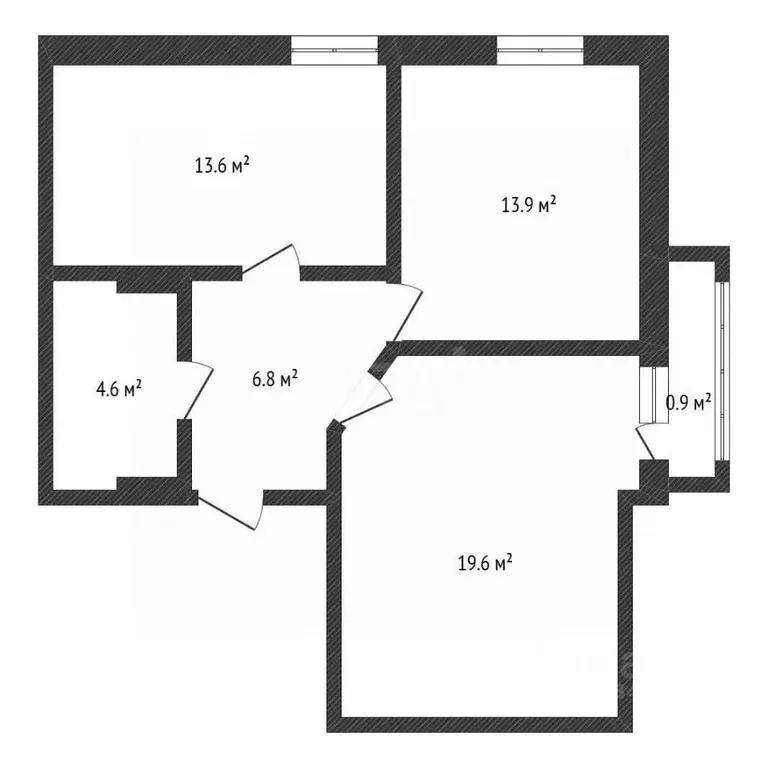 2-к кв. Нижегородская область, Нижний Новгород просп. Гагарина, 101к5 ... - Фото 2