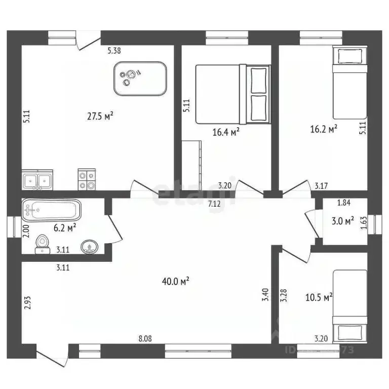 Дом в Оренбургская область, Оренбургский район, Ивановский сельсовет, ... - Фото 2