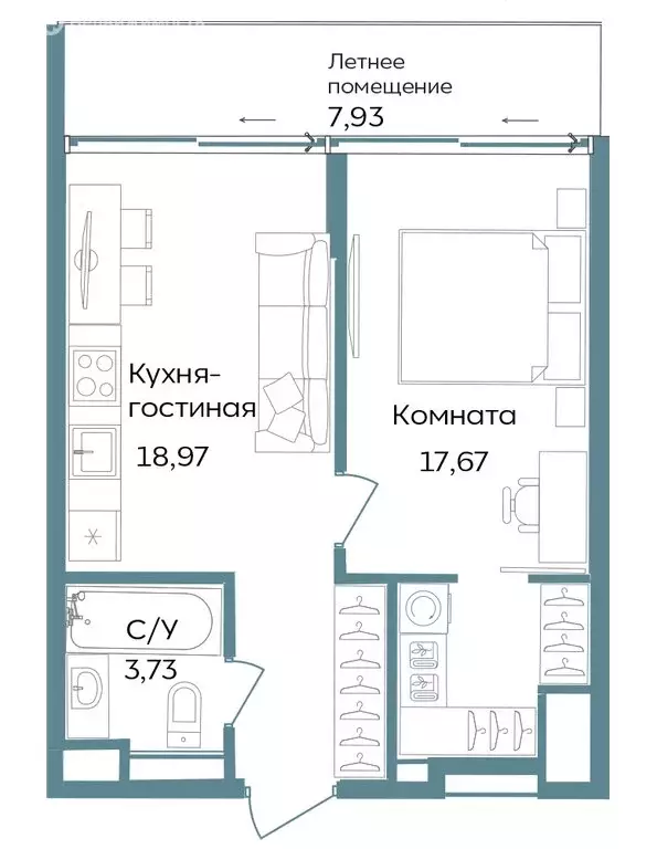 1-комнатная квартира: Республика Крым, Саки, курортный кластер Темпо ... - Фото 0