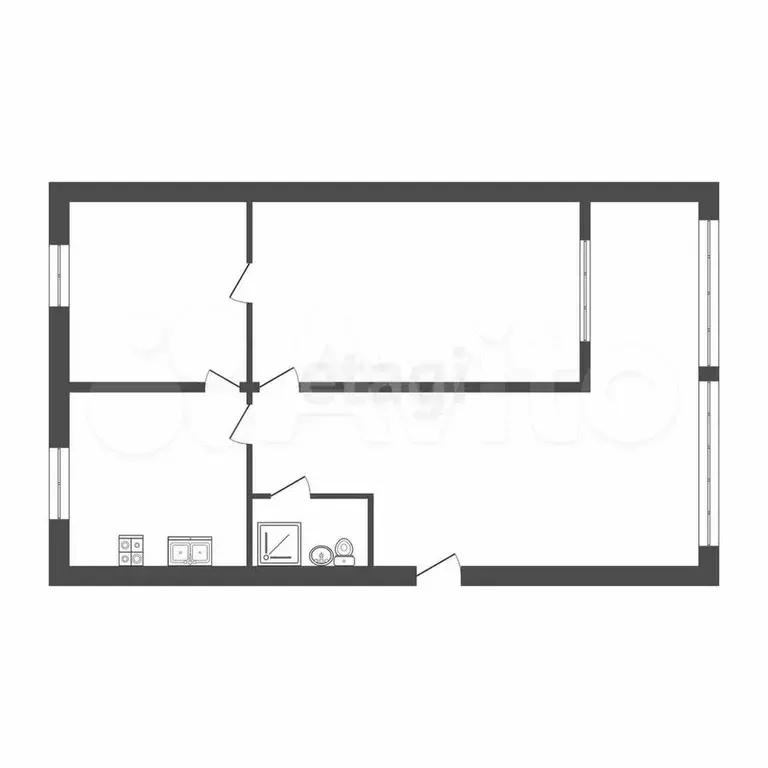 3-к. квартира, 65,3 м, 2/5 эт. - Фото 0