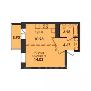 1-к кв. Иркутская область, Иркутск ул. Якоби, 6 (37.56 м) - Фото 0