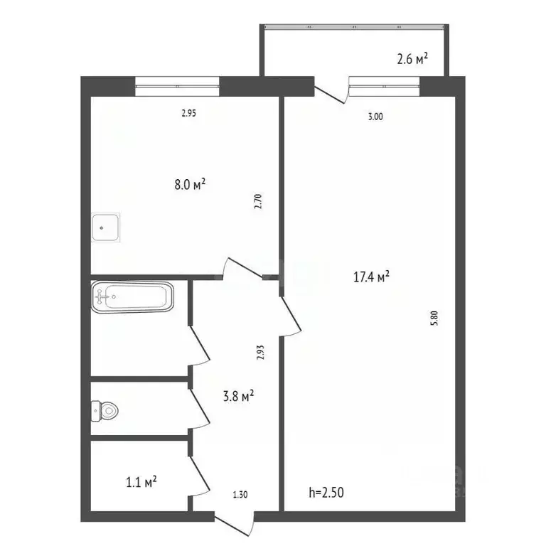 1-к кв. Красноярский край, Емельяновский муниципальный округ, Кедровый ... - Фото 1