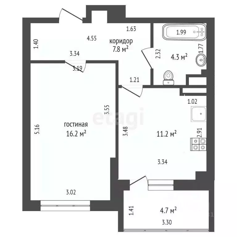 2-к кв. Ростовская область, Ростов-на-Дону, Нахичевань ул. 26-я Линия, ... - Фото 1