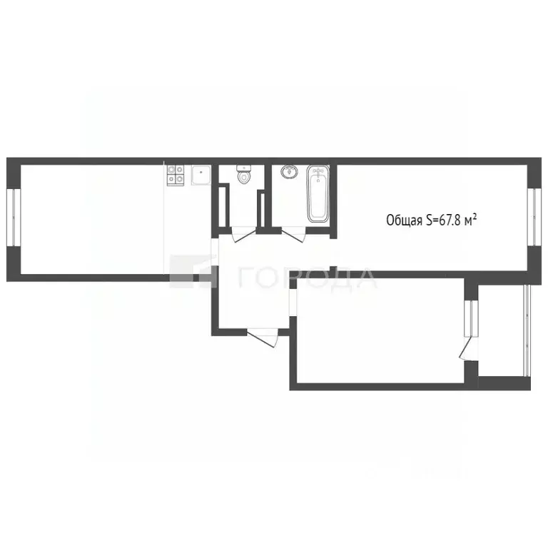 3-к кв. Алтайский край, Барнаул ул. 6-я Нагорная, 15Г/5к1 (67.8 м) - Фото 1