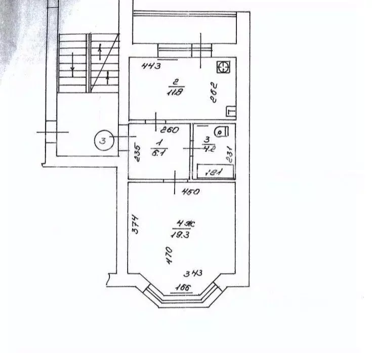 1-к кв. Калининградская область, Калининград Комсомольская ул., 102 ... - Фото 1