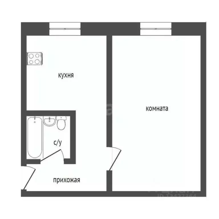 1-к кв. Курганская область, Курган Заозерный жилрайон, 8-й мкр, 5 ... - Фото 2