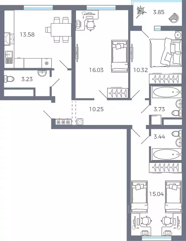 3-к кв. Самарская область, Волжский район, Лопатино с/пос, пос. ... - Фото 1
