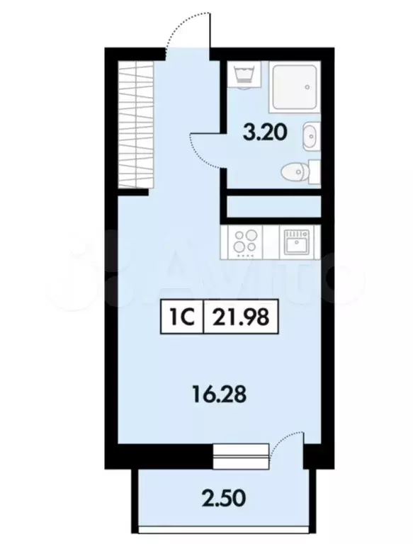 Квартира-студия, 19,5 м, 13/18 эт. - Фото 0