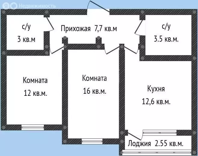 2-комнатная квартира: Краснодар, улица имени Генерала Корнилова, 9к1 ... - Фото 1