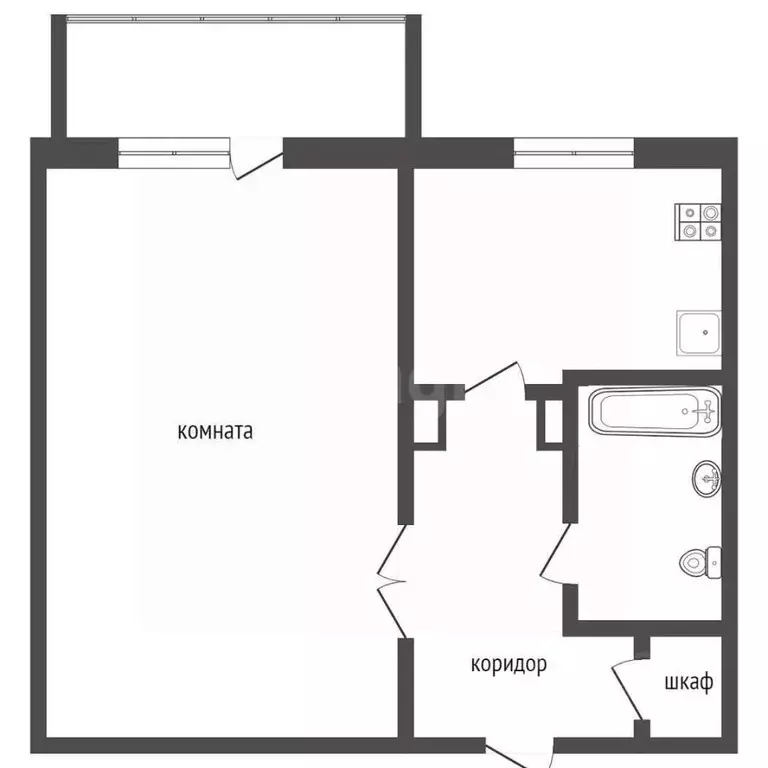 1-к кв. Алтайский край, Бийск ул. Ильи Мухачева, 250 (37.3 м) - Фото 2