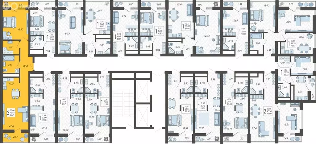 2-комнатная квартира: Сочи, микрорайон Бытха, Ясногорская улица, ... - Фото 2