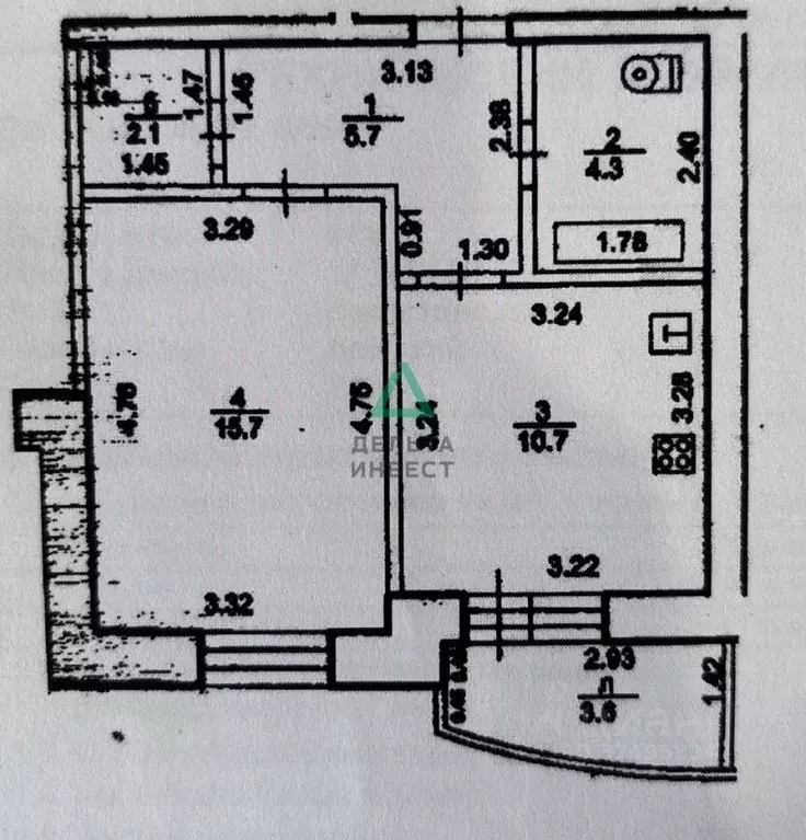 1-к кв. Башкортостан, Уфа Дагестанская ул., 14/1 (40.3 м) - Фото 2