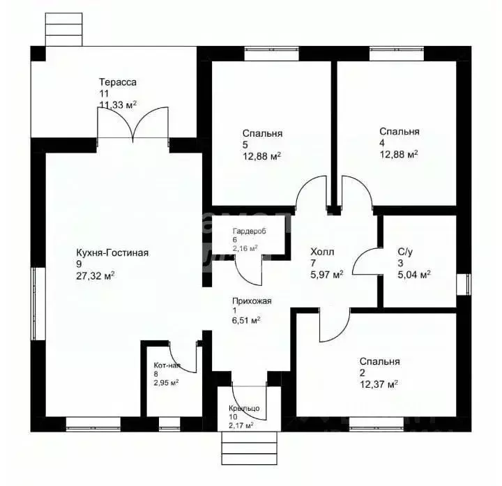 Дом в Липецкая область, Добровский муниципальный округ, с. Кореневщино ... - Фото 2