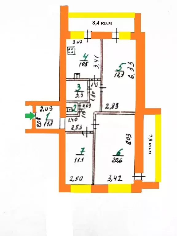 3-к кв. Орловская область, Орел ул. Абрамова и Соколова, 3 (84.5 м) - Фото 1