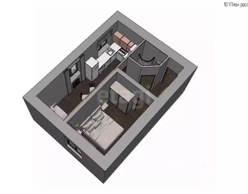 1-к кв. Севастополь ул. Циолковского, 4 (32.0 м) - Фото 2