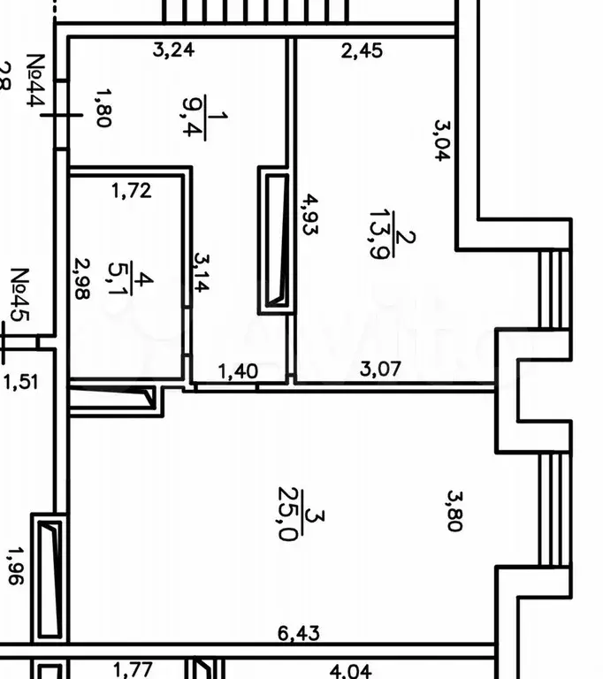 3-к. квартира, 88 м, 1/5 эт. - Фото 0