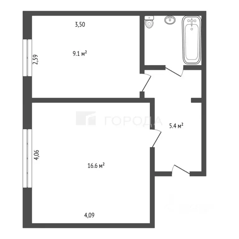 1-к кв. Кемеровская область, Прокопьевск Тырган мкр, 10-й мкр, 20 ... - Фото 2