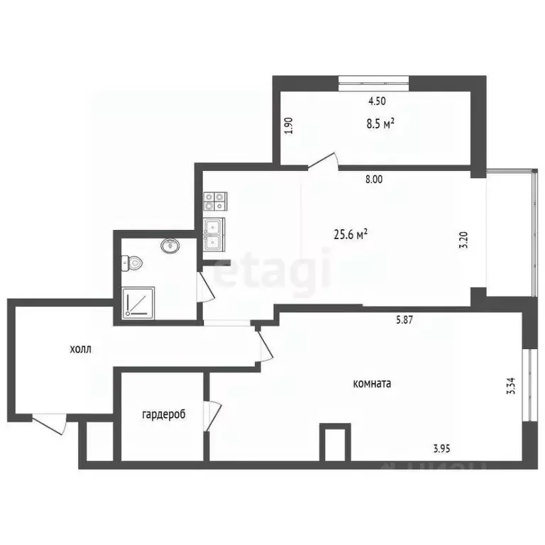 3-к кв. Московская область, Красногорск бул. Павшинский, 38 (69.1 м) - Фото 2