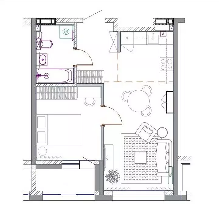 Квартира-студия: Новый, улица Ленина, 6с1 (43.1 м) - Фото 1