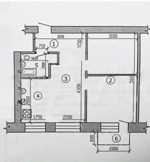 2-к кв. Татарстан, Казань Юбилейная ул., 11 (38.6 м) - Фото 1