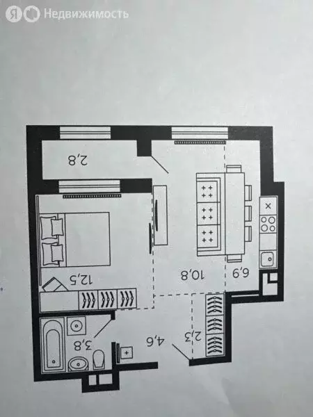 2-комнатная квартира: Уфа, улица Энтузиастов, 7 (42 м) - Фото 0