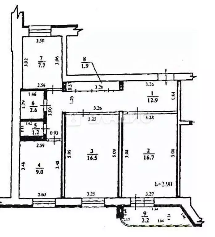 3-к кв. Башкортостан, Стерлитамак просп. Ленина, 11 (68.5 м) - Фото 2