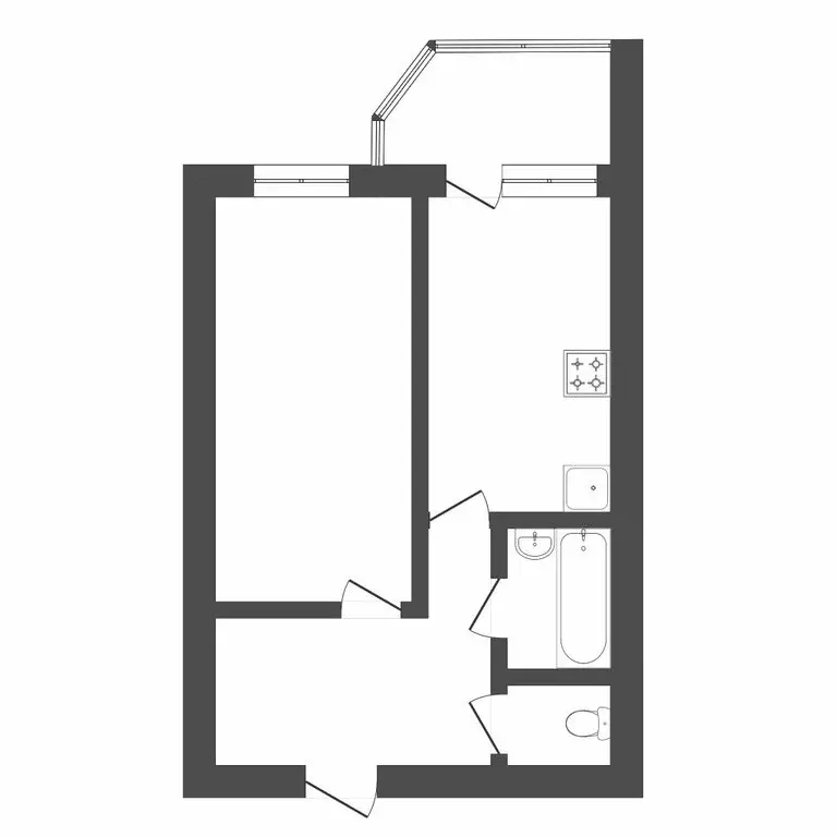 1-комнатная квартира: Тюмень, улица Мельникайте, 138а (44 м) - Фото 1