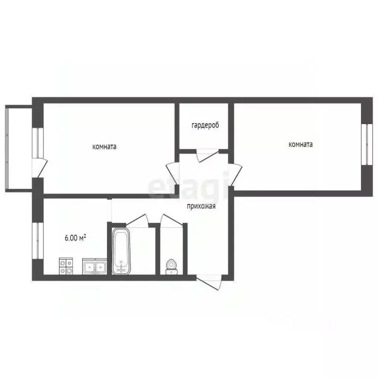 2-к кв. Владимирская область, Муром Муромская ул., 10 (43.1 м) - Фото 1