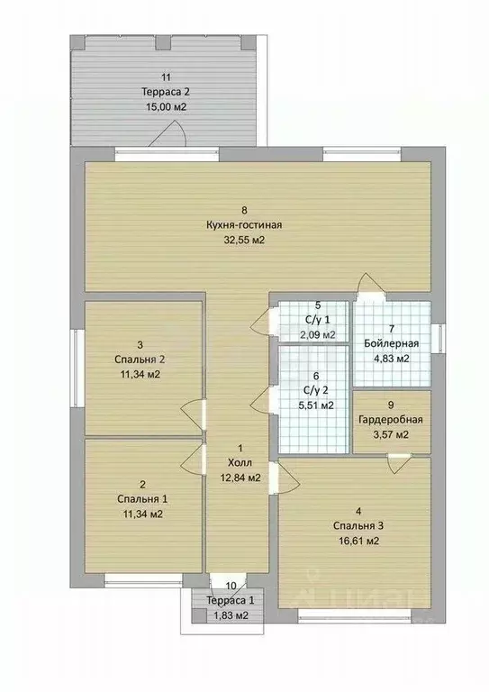 Дом в Тульская область, Тула городской округ, д. Ямны ул. Полевая, 19 ... - Фото 1