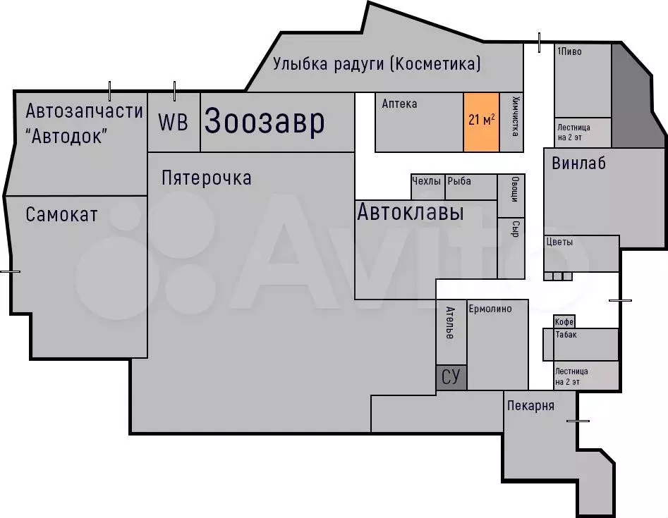 Помещение, 21 м на трафике Пятерочки - Фото 0