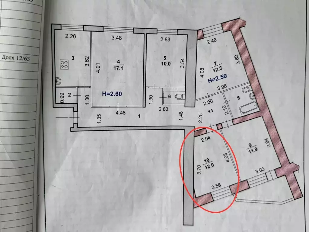 Комната Волгоградская область, Волжский ул. Мира, 105 (12.0 м) - Фото 1