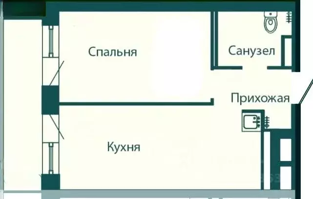 1-к кв. Московская область, Солнечногорск городской округ, Андреевка ... - Фото 2
