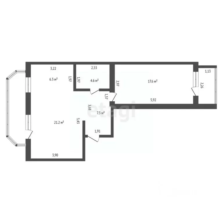 1-к кв. Амурская область, Благовещенский район, с. Чигири ул. ... - Фото 2