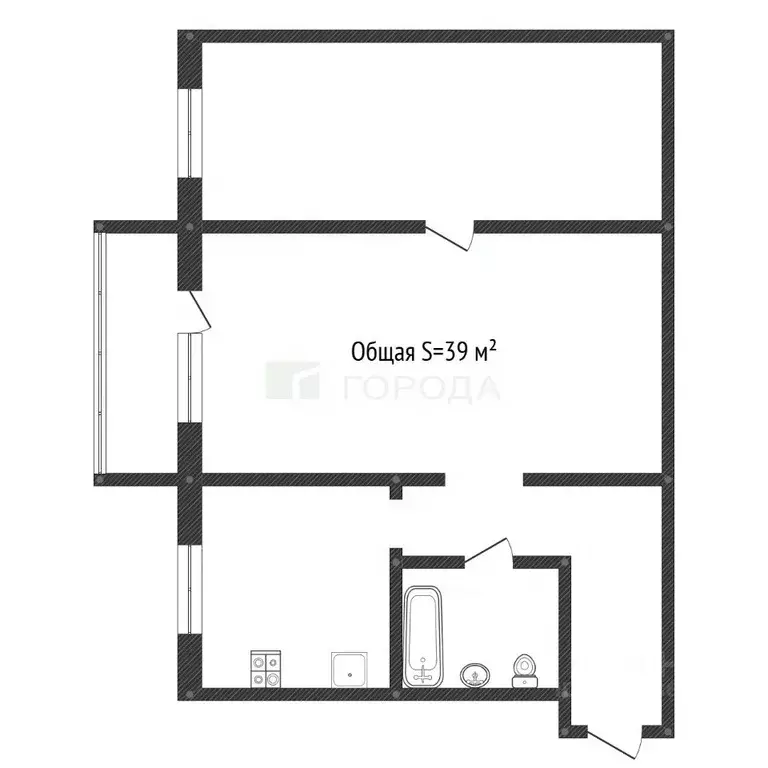 2-к кв. Кемеровская область, Прокопьевск ул. Крупской, 10 (39.0 м) - Фото 2