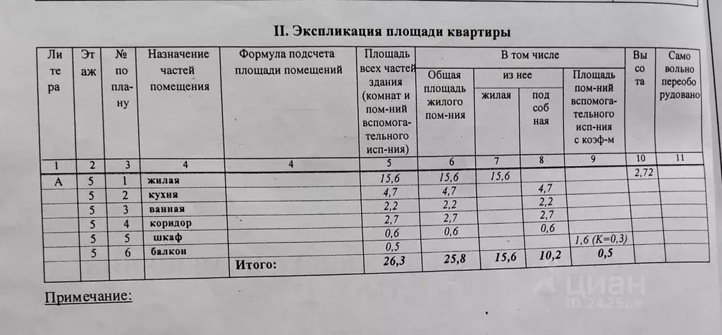 1-к кв. Московская область, Жуковский ул. Ломоносова, 31 (26.3 м) - Фото 1