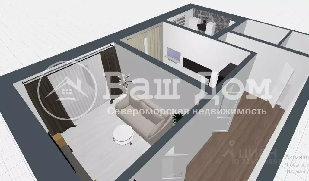 2-к кв. Мурманская область, Североморск ул. Сафонова, 14 (54.7 м) - Фото 1