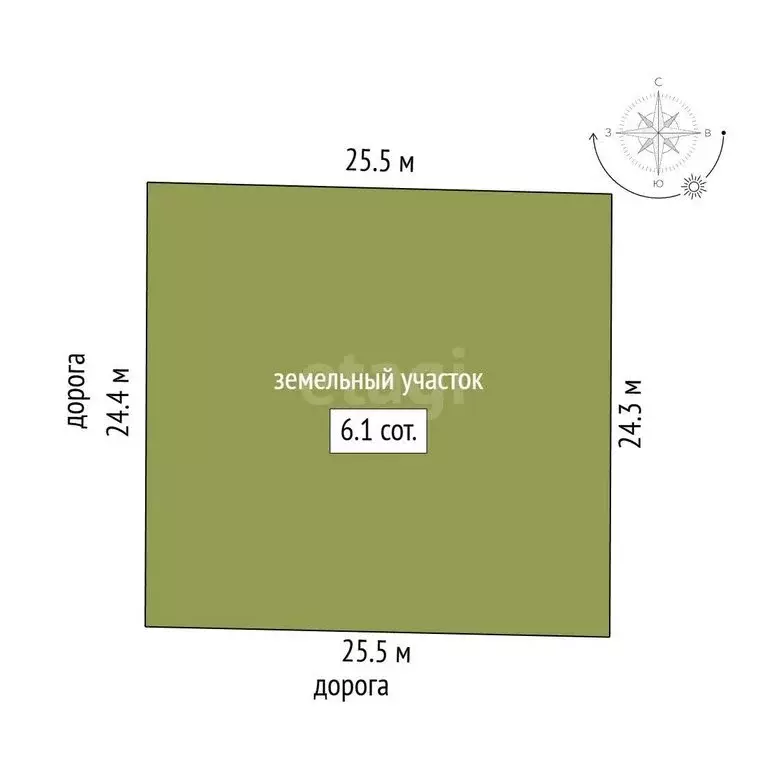 Участок в Урожайновское сельское поселение, СОТ Айсберг (6.14 м) - Фото 1