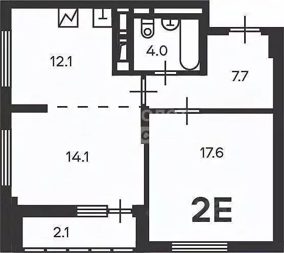 2-к кв. Москва Кусковская ул., 12/1 (55.5 м) - Фото 2